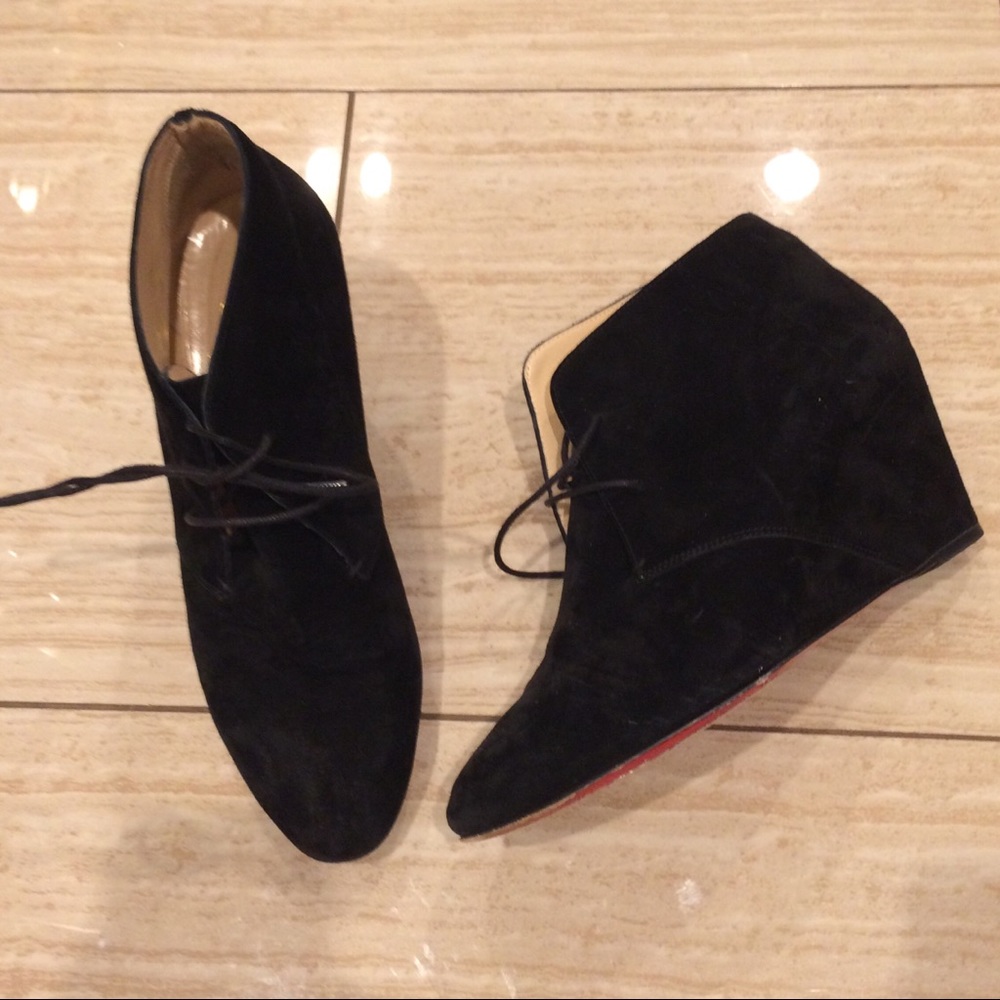 Christian louboutin wedge booties - Picture 1 of 8